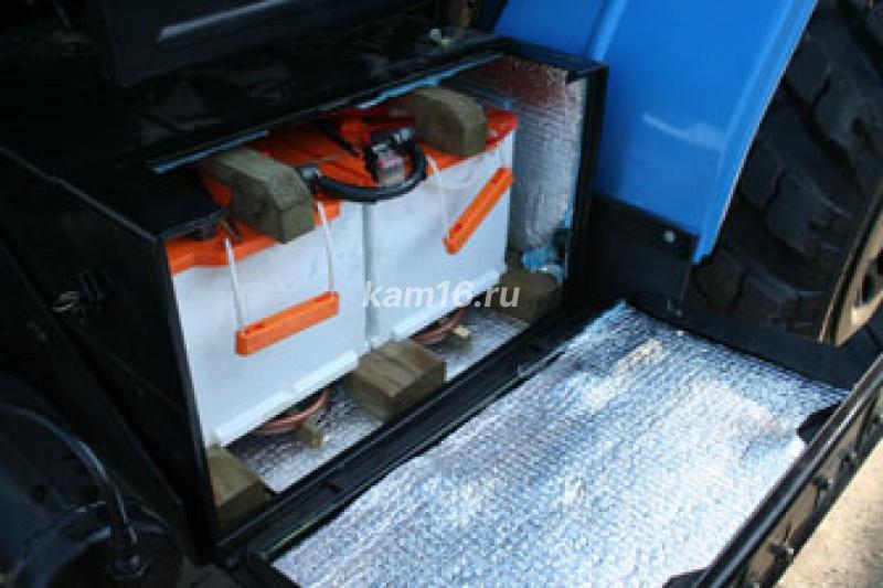 Подогрев аккумуляторного отсека от системы охлаждения двигателя. ПТ-570